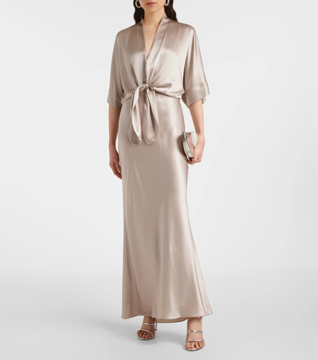 The Sei - Gathered silk satin blouse