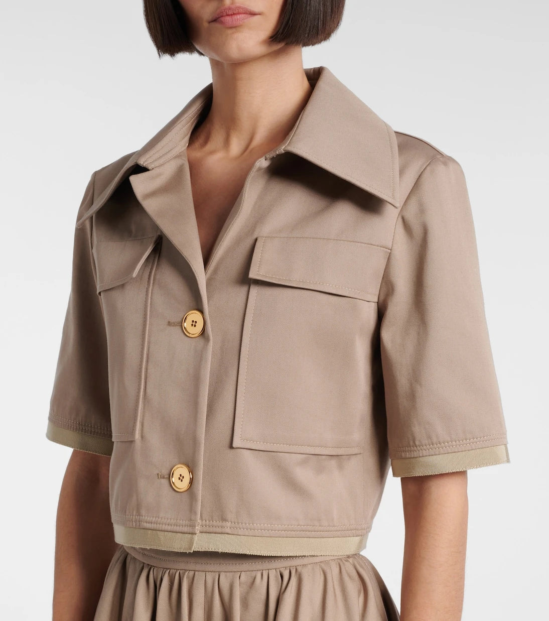 Patou - Cropped cotton gabardine jacket