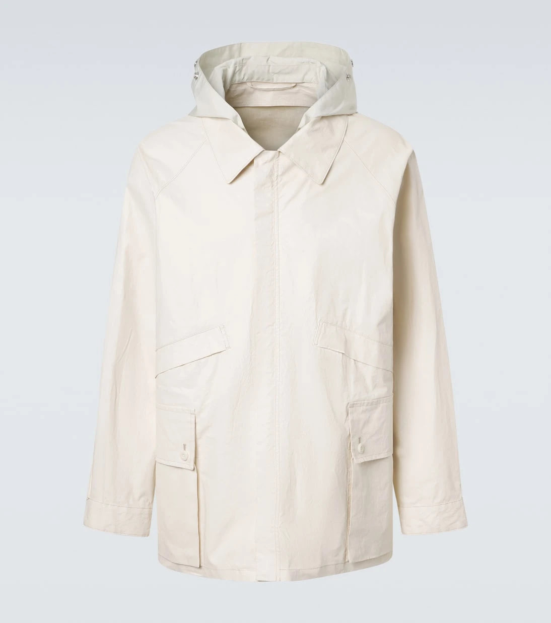 Lemaire - Hooded coated linen-blend raincoat
