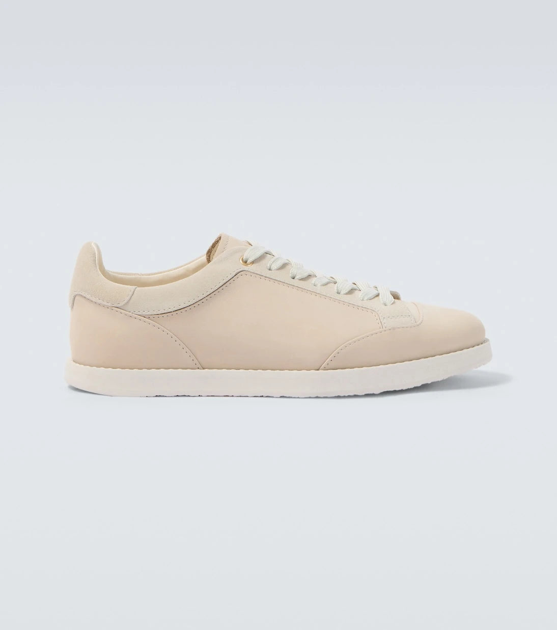 Brunello Cucinelli - Suede-trimmed leather sneakers