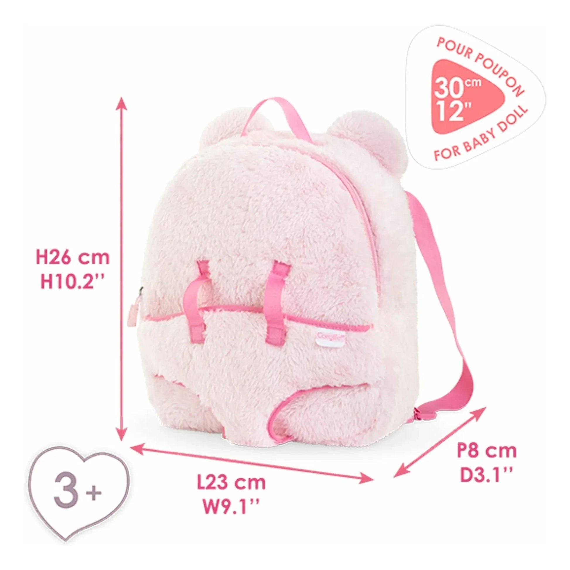 Corolle - Backpack Poupon holder | Pale Pink