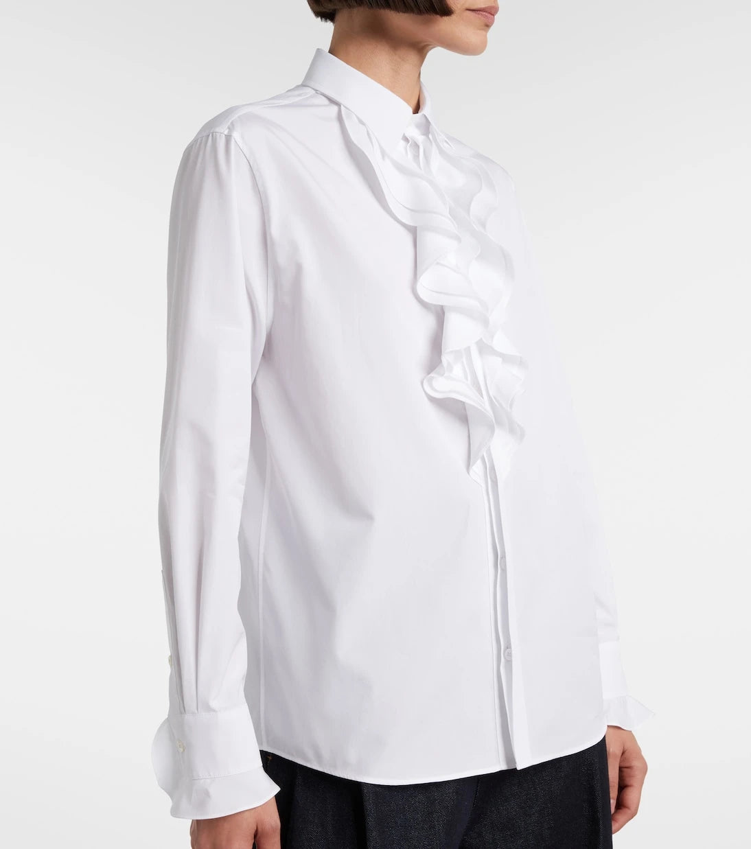 Ralph Lauren Collection - Ruffled cotton poplin shirt