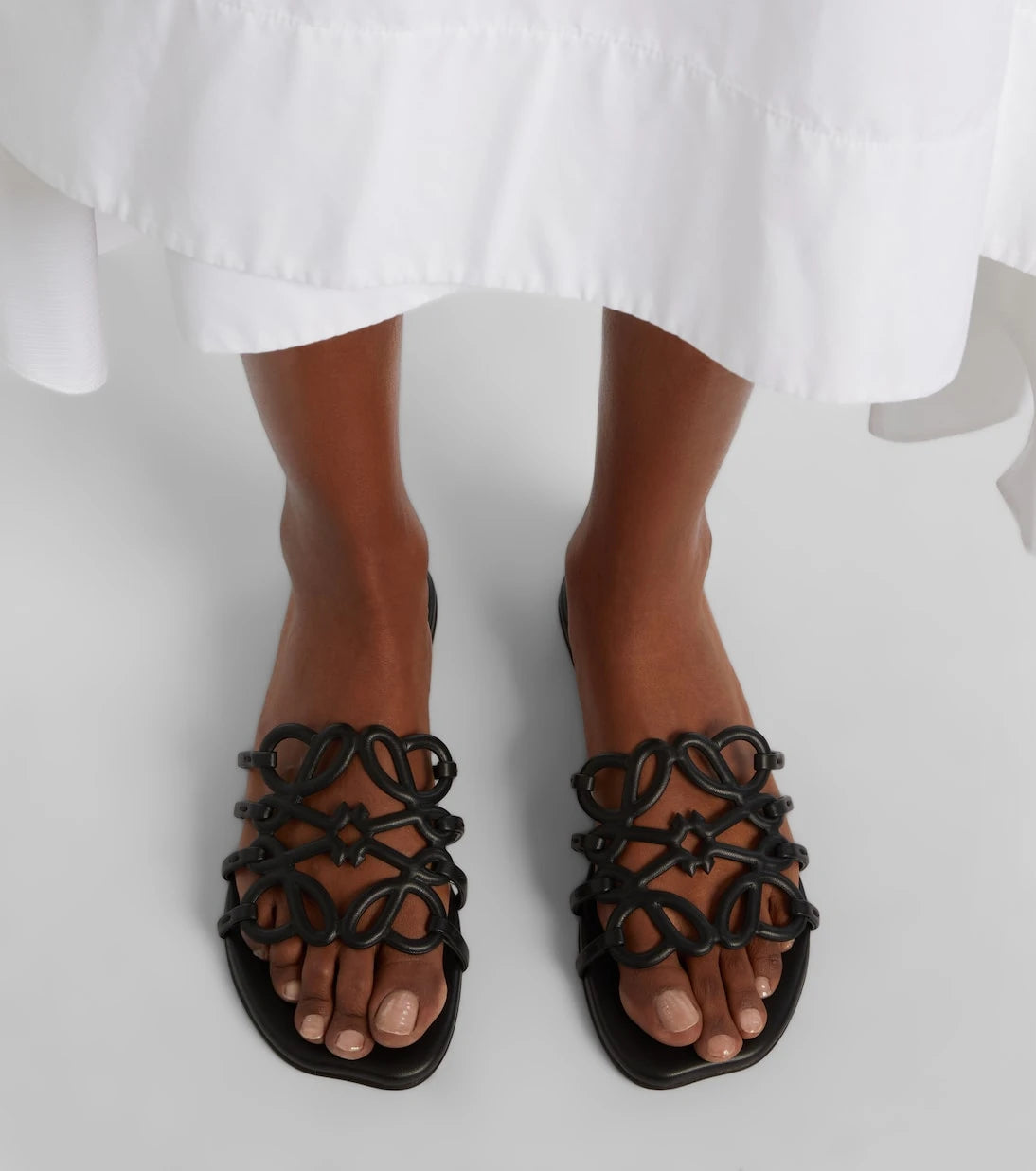 Loewe - Anagram leather slides