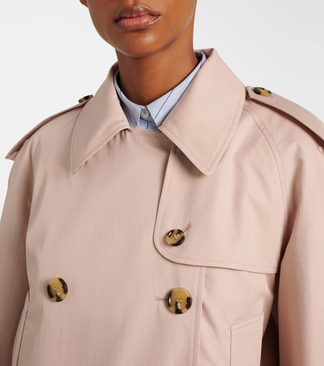 Burberry - Cropped cotton gabardine trench coat