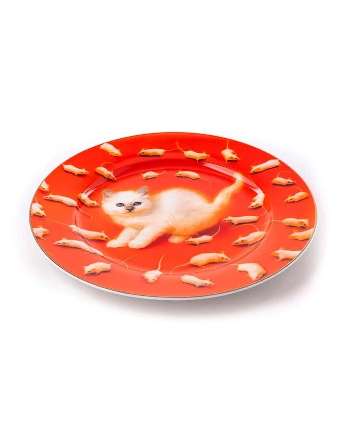 Seletti Kitten 27 cm Düz Tabak