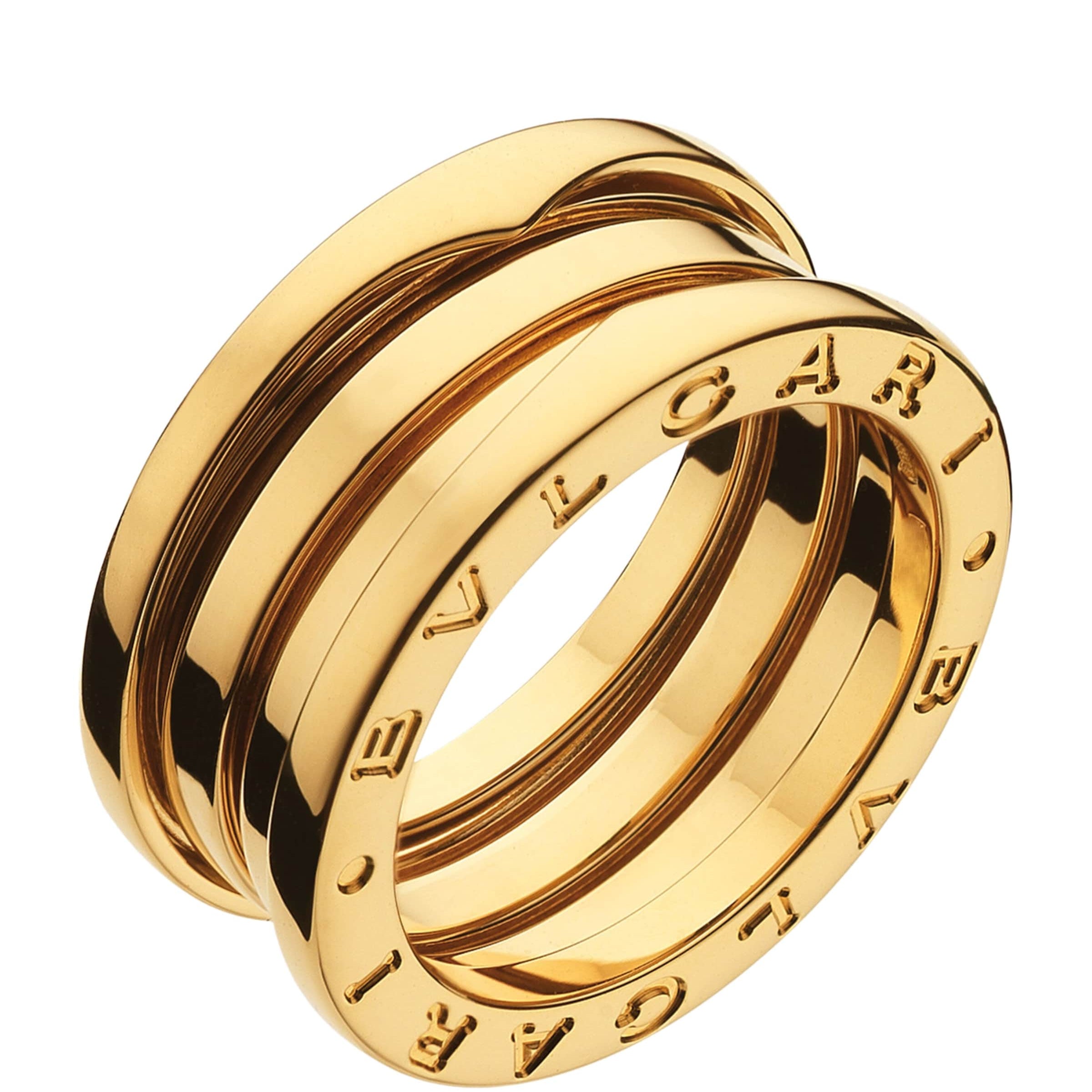 Yellow Gold B.zero1 Three-Band Ring