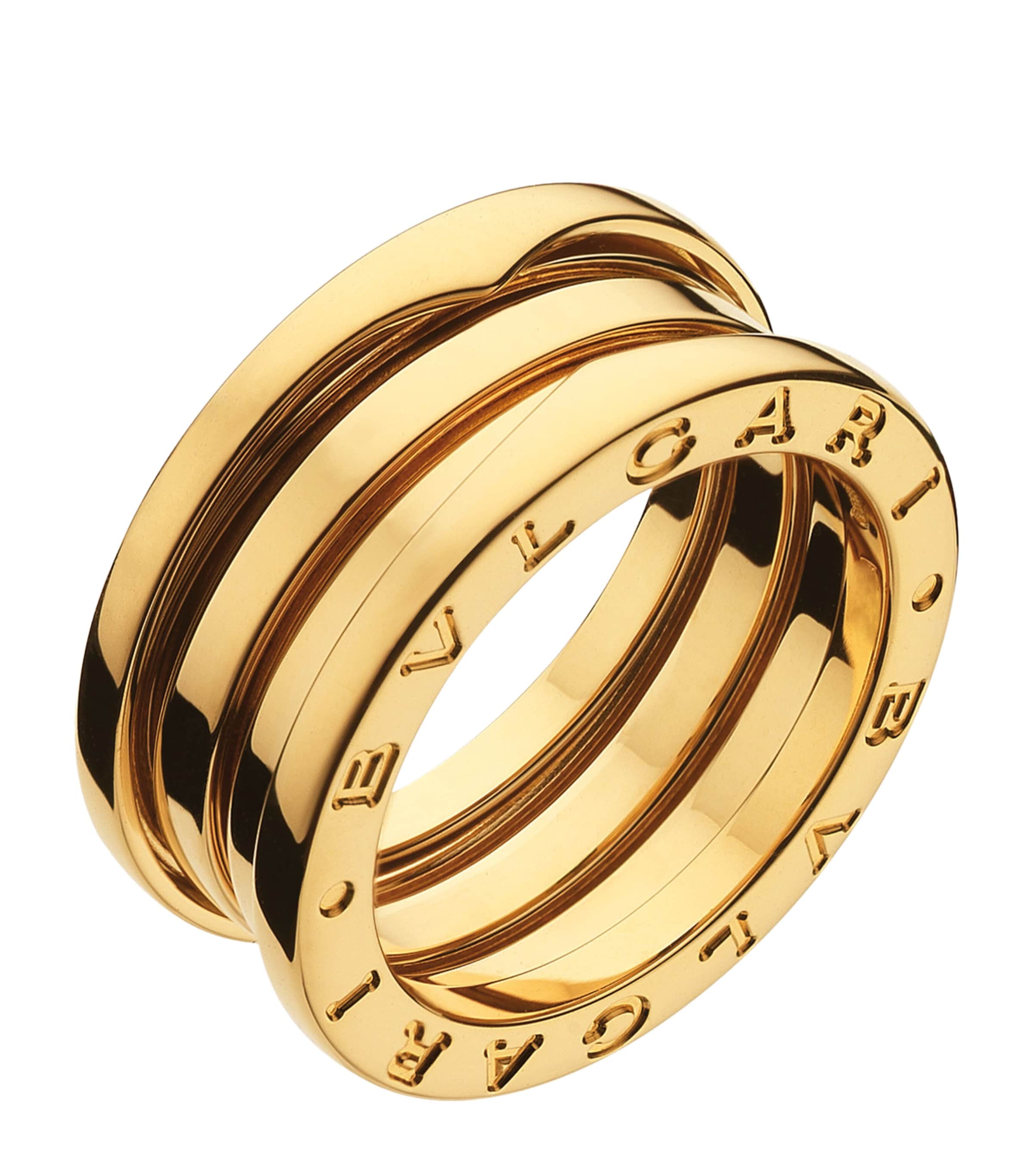 Yellow Gold B.zero1 Three-Band Ring
