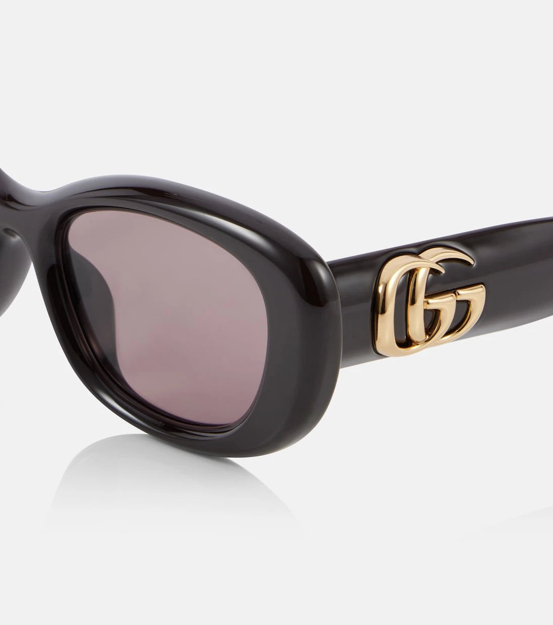 Gucci - Double G oval sunglasses