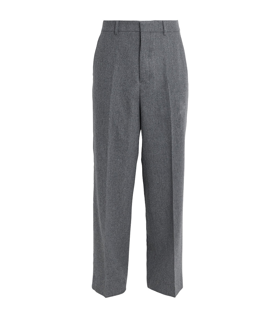 AMI Paris Virgin Wool Wide-Leg Trousers