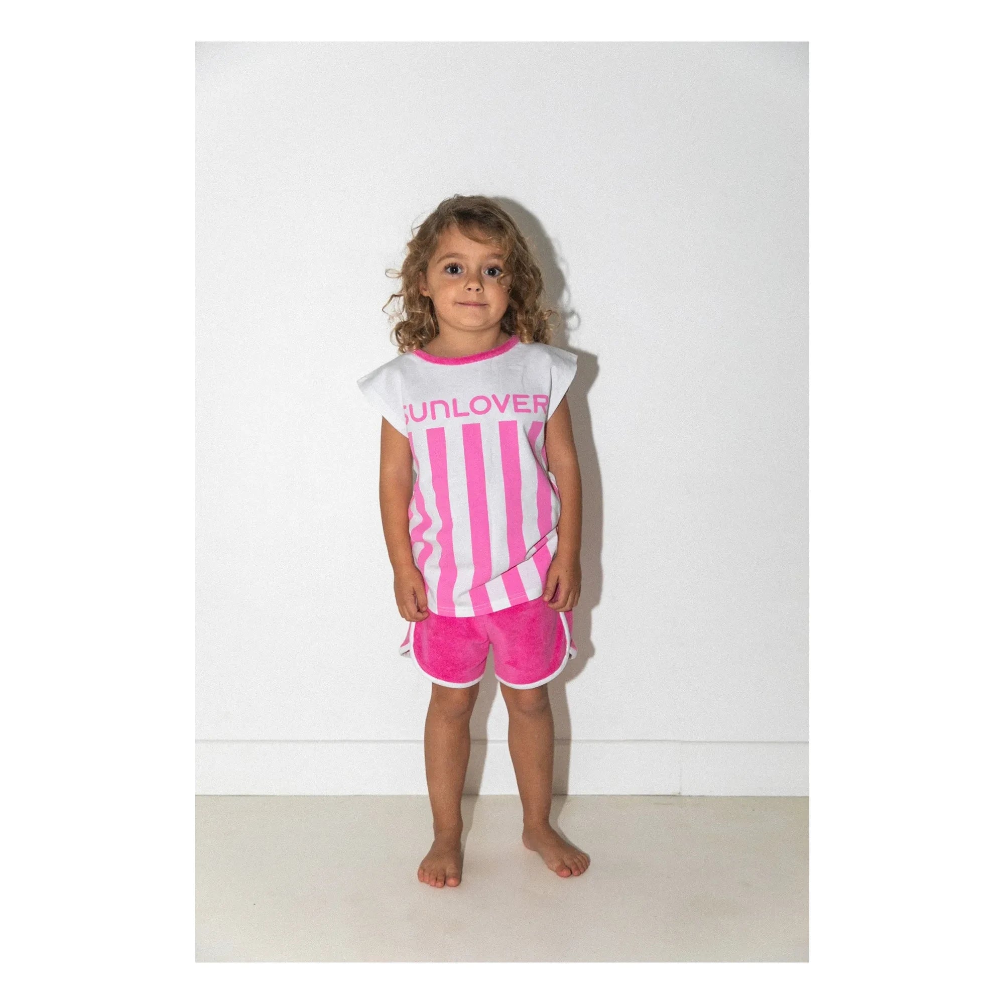 Club Trésor - Sunlover Towelling Top and Shorts Set | Pink