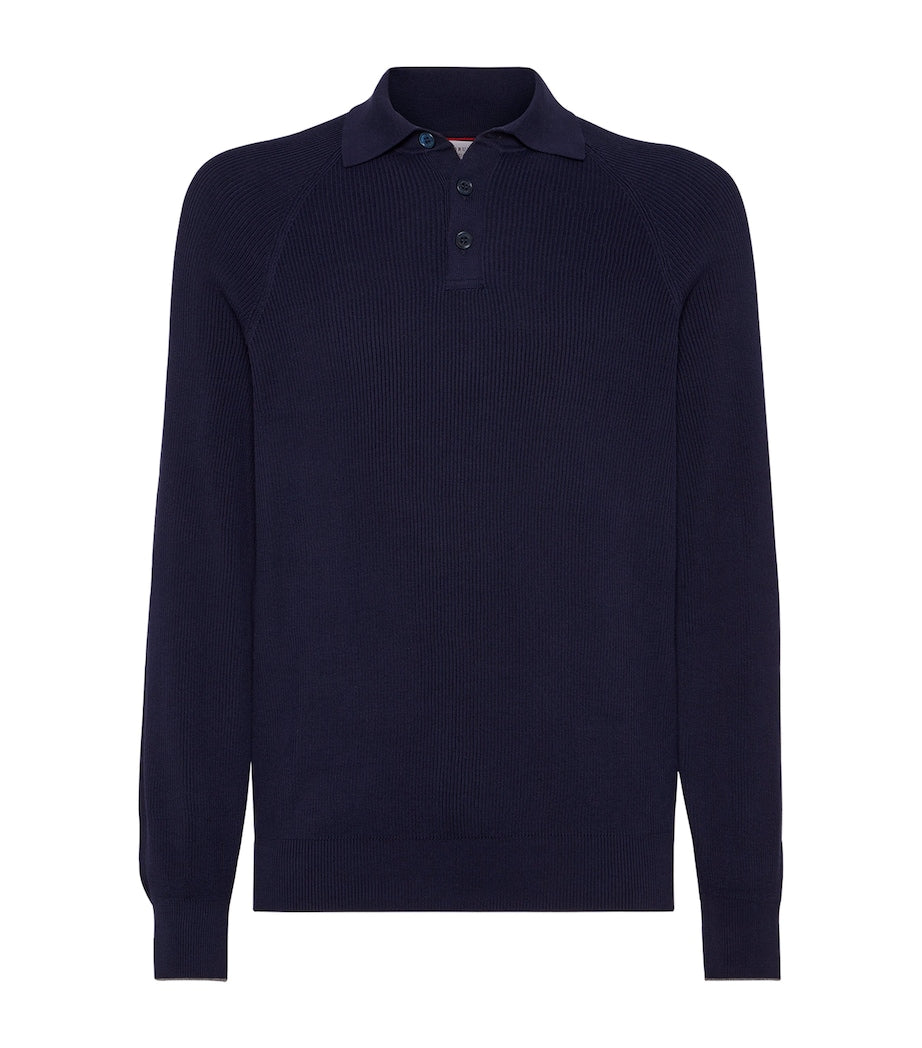 Brunello Cucinelli Cotton Polo Sweater
