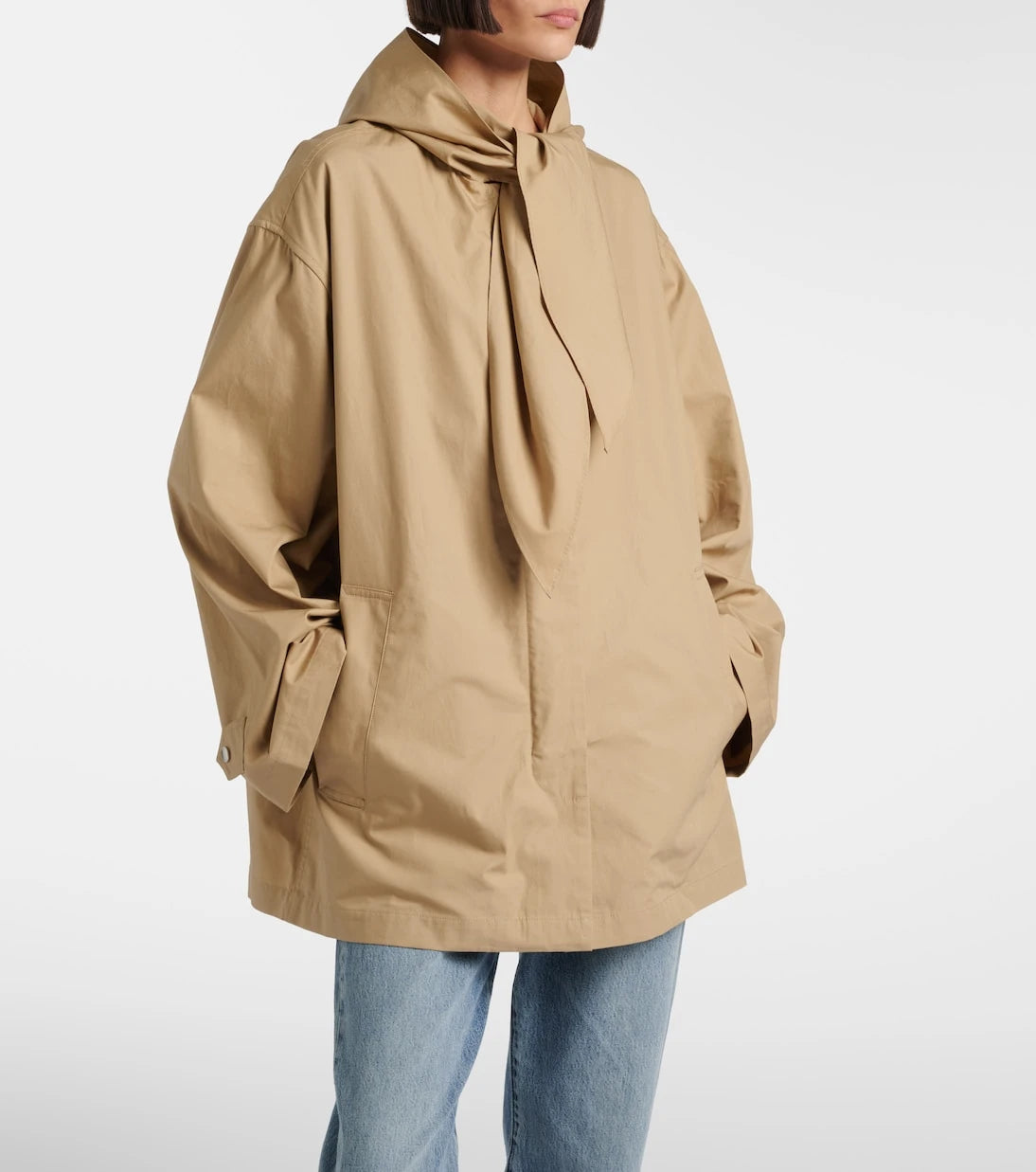 Toteme - Scarf-detail cotton jacket