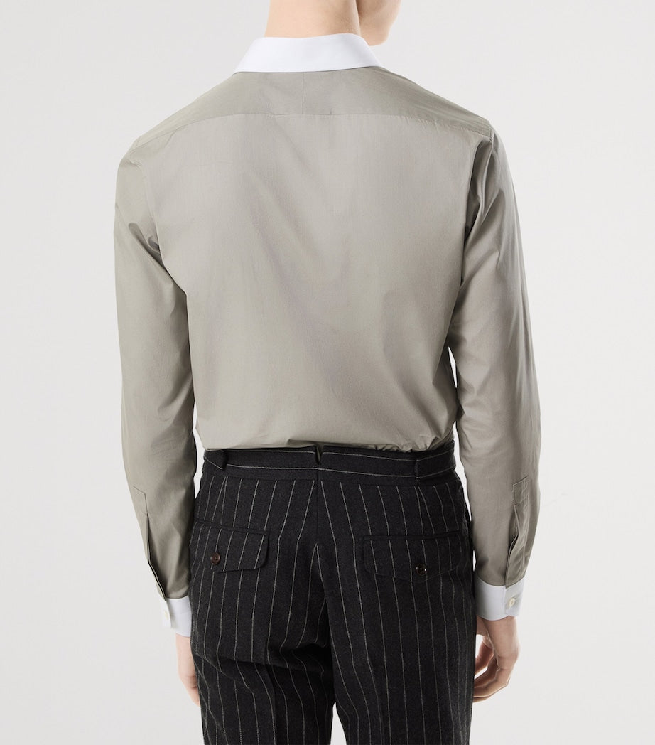 Cotton Contrast-Trim Shirt