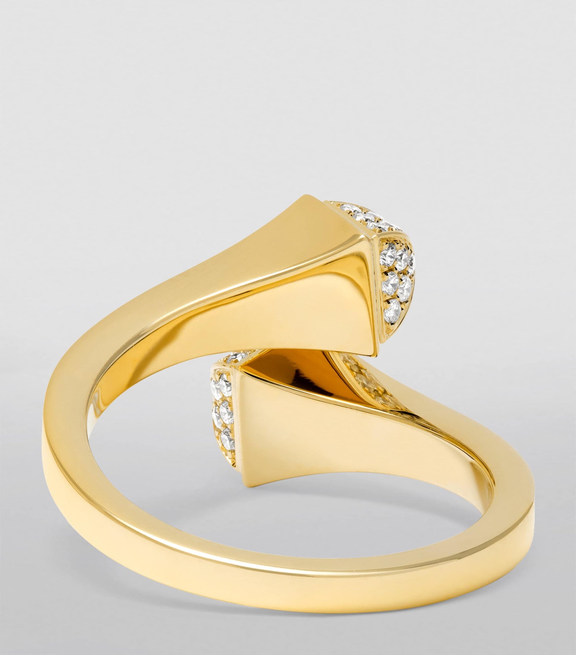 Midi Yellow Gold and Diamond Cleo Ring