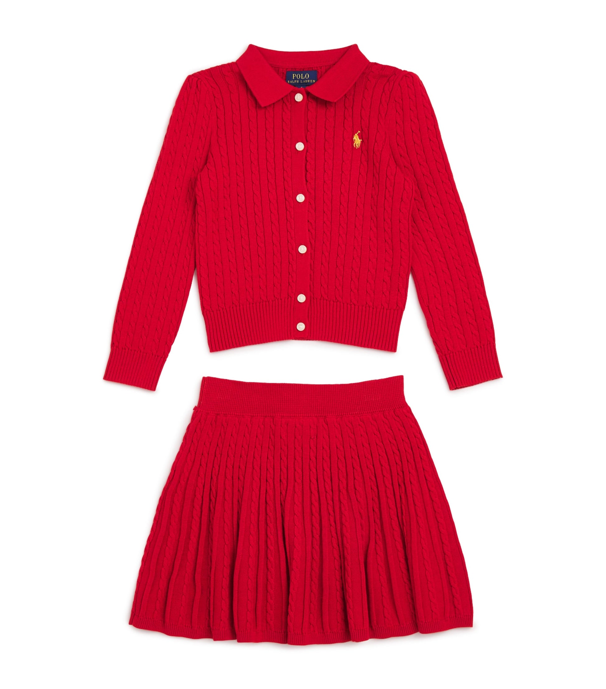 Ralph Lauren Kids Cotton Cardigan and Skirt Set (2-7 Years)