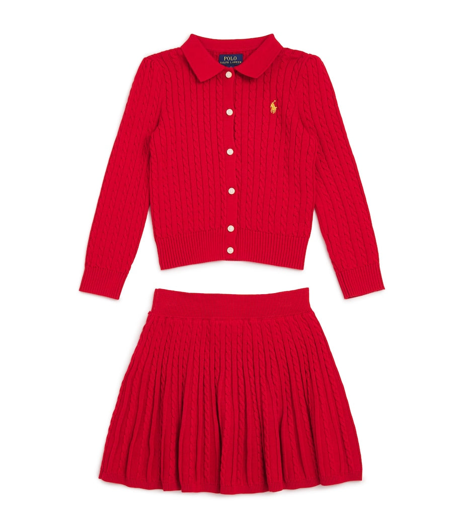 Ralph Lauren Kids Cotton Cardigan and Skirt Set (2-7 Years)