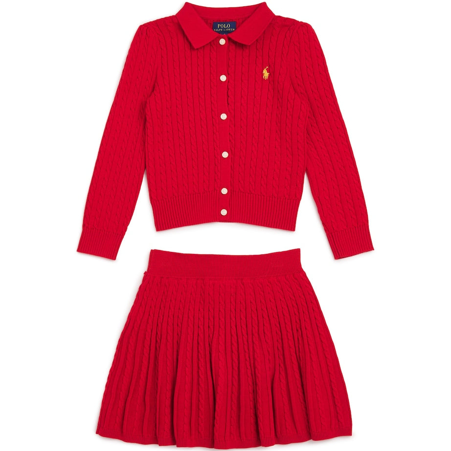 Ralph Lauren Kids Cotton Cardigan and Skirt Set (2-7 Years)