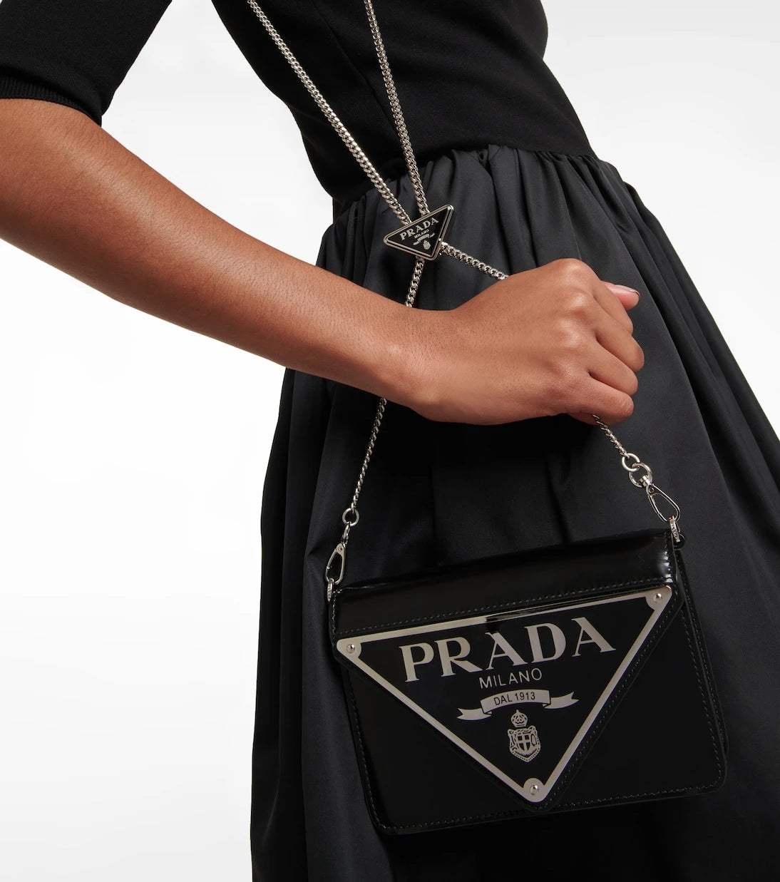 Prada - Mini leather crossbody bag