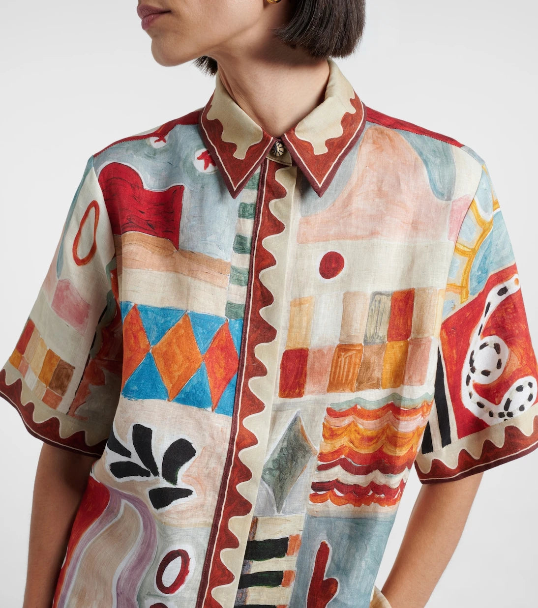 Alémais - x LRNCE Michelle printed linen shirt