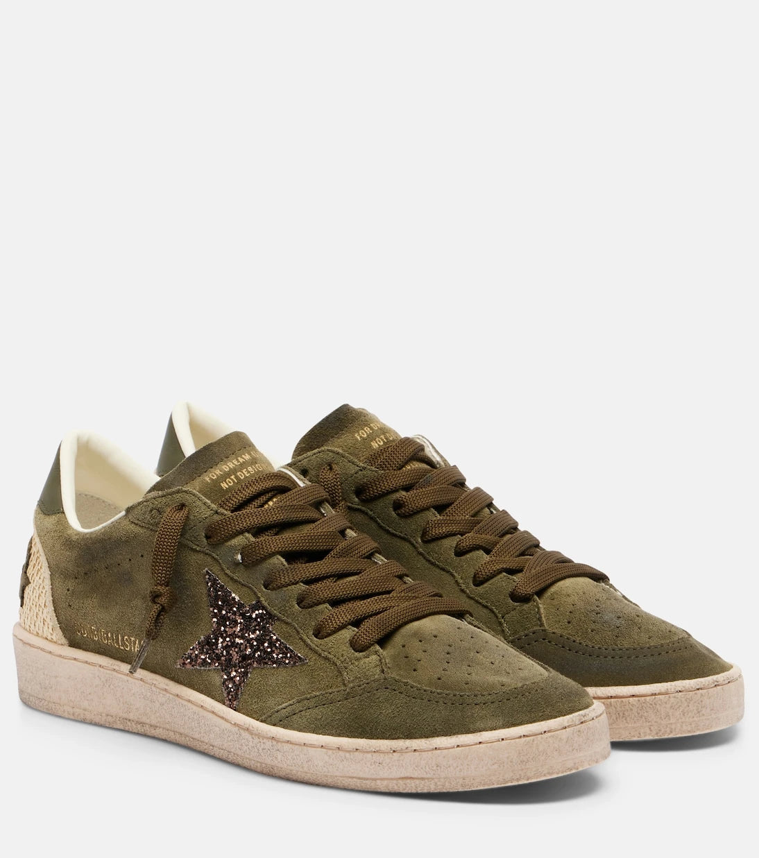 Golden Goose - Ball Star glitter suede sneakers