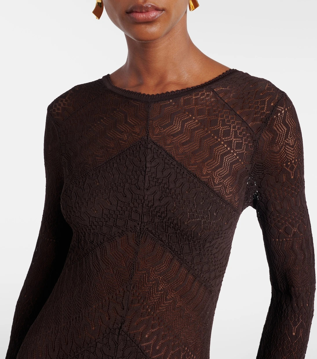 Staud - Vera knitted open-back maxi dress