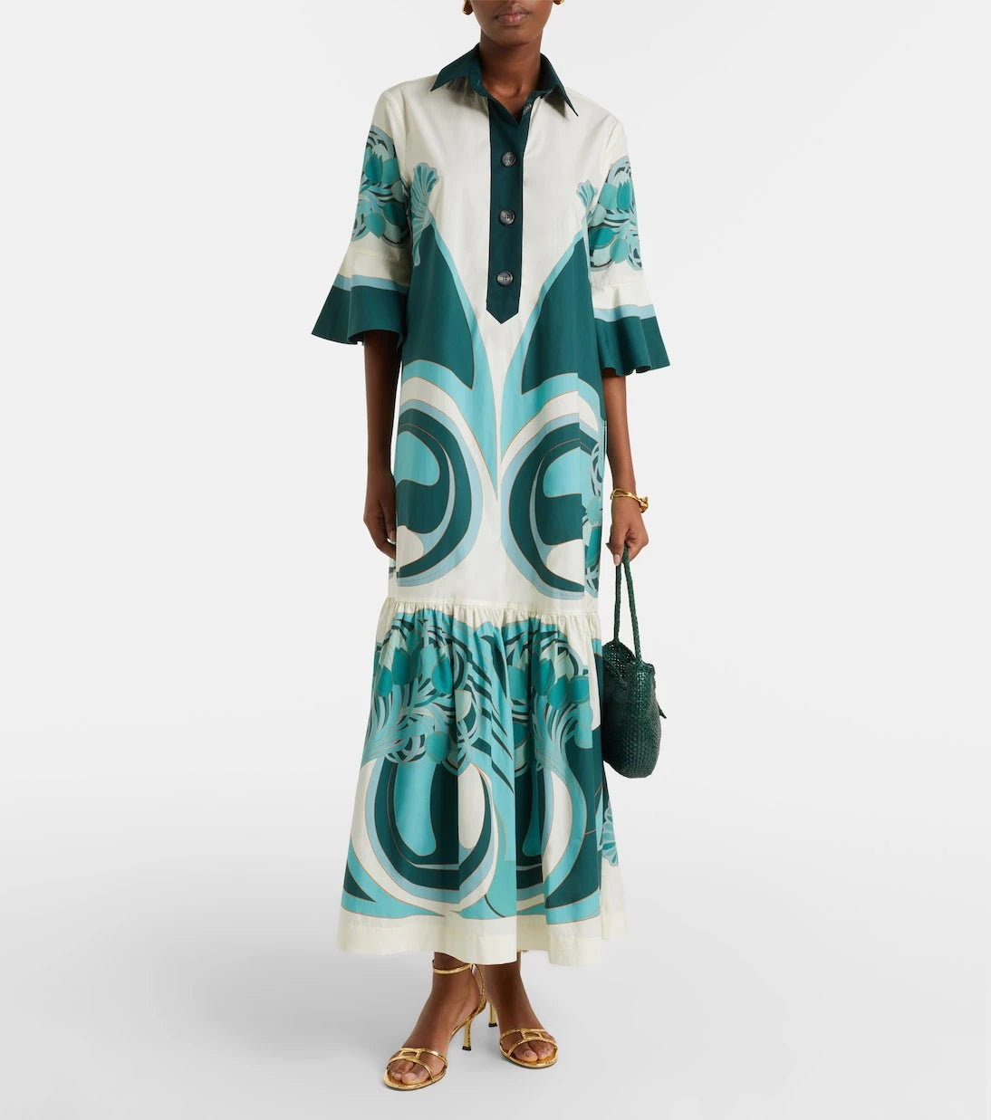 La DoubleJ - Artemis printed cotton poplin shirt dress