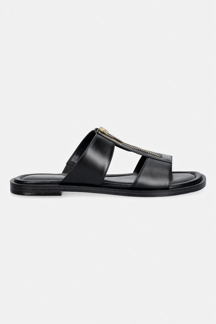 MICHAEL Michael Kors kadın düz tabanlı deri terlik Berkley Flat Sandal