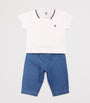Petit Bateau Cotton Logo Polo Shirt (6-24 Months)
