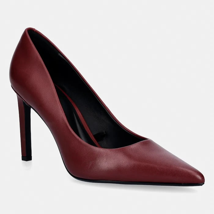 Calvin Klein обувки с ток от кожа ESS STILETTO 90