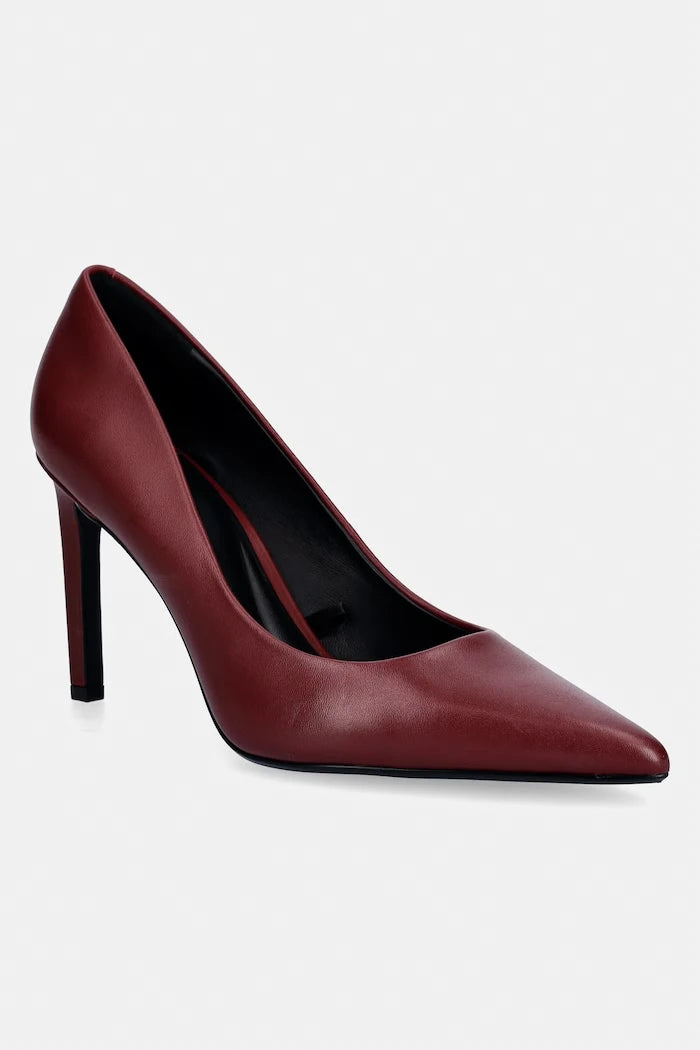 Calvin Klein обувки с ток от кожа ESS STILETTO 90