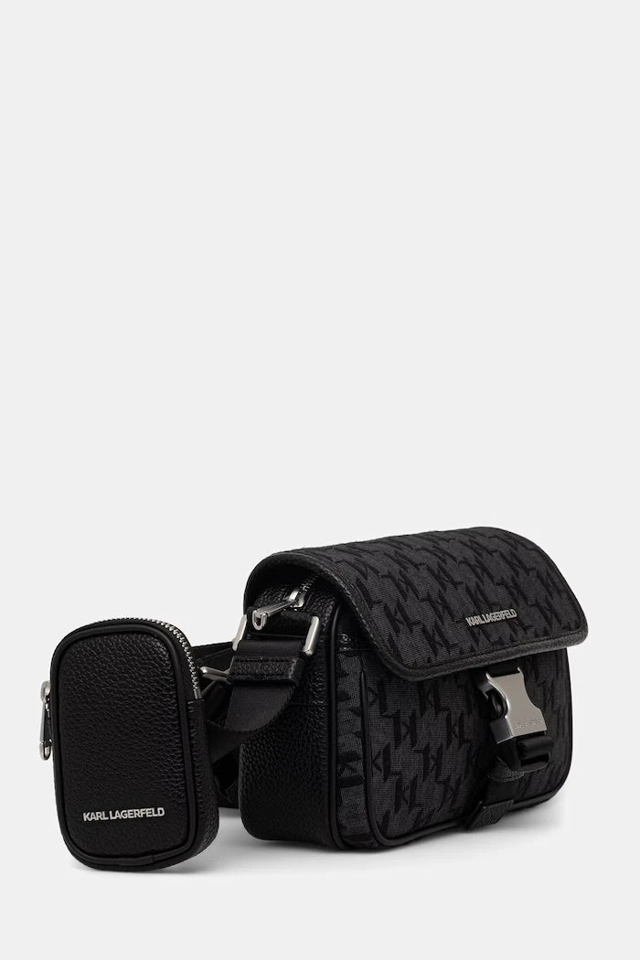 Karl Lagerfeld erkek omuz çantası, suni deriden, K/MONOGRAM