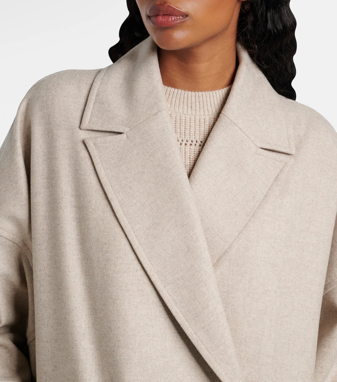 Brunello Cucinelli - Oversize yün kaban