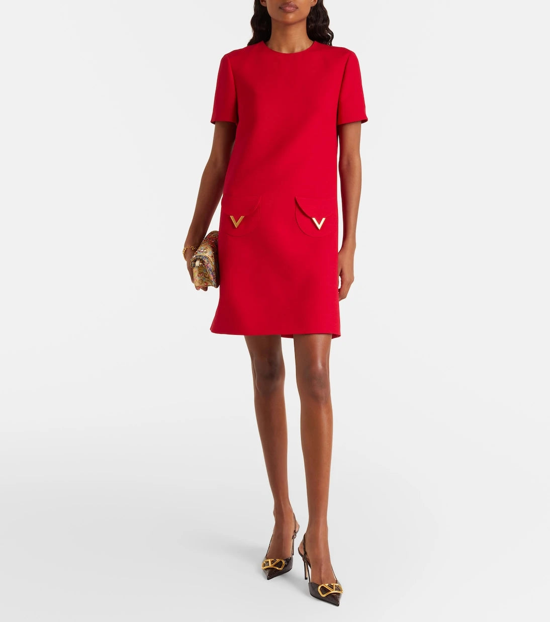 Valentino - Crepe Couture VGold minidress