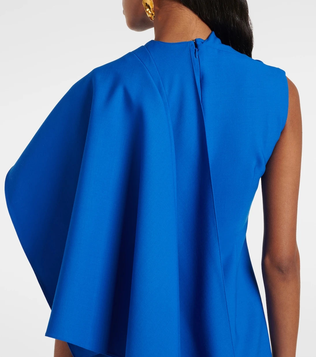 Oscar de la Renta - Caped wool-blend minidress