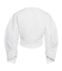 Alaïa White Puff-Sleeve Cropped Blouse