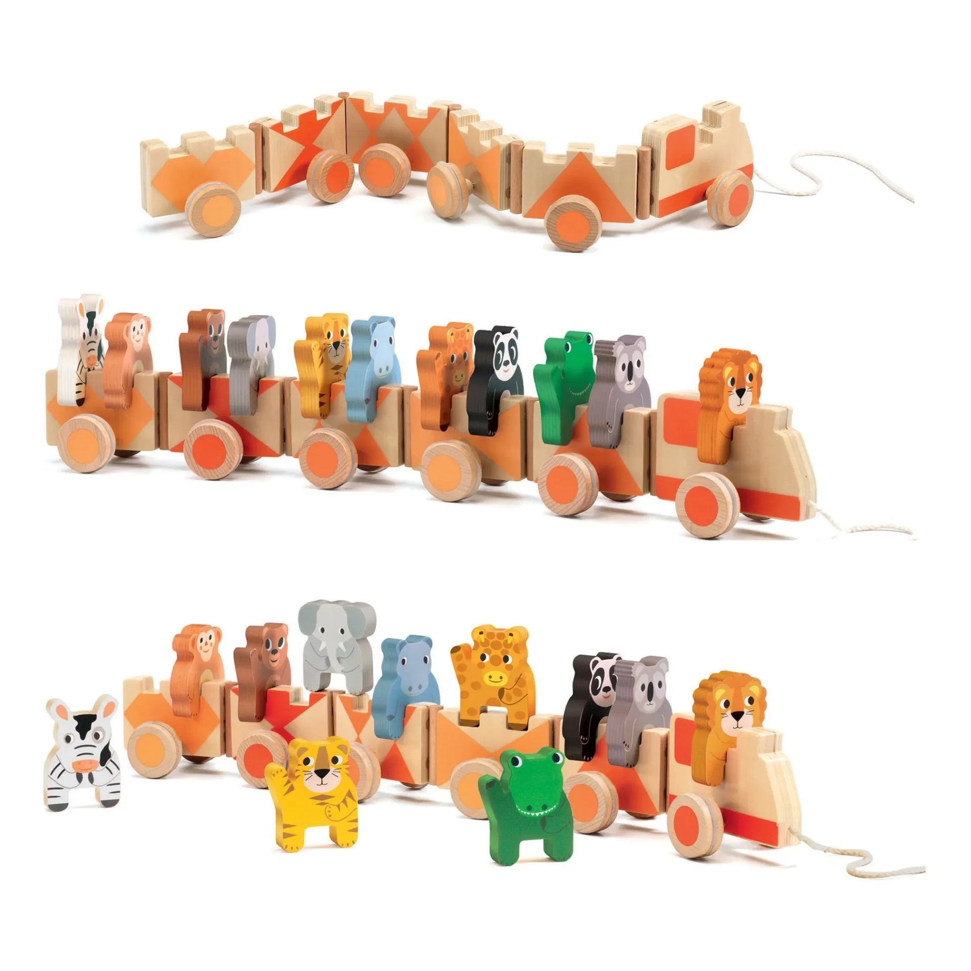 Djeco - Trainimo Jungle pull-along toy