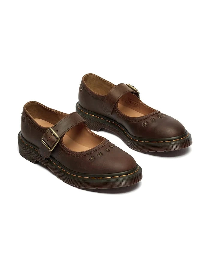Dr. Martens Deri Mary Jane Çiçekli Babet
