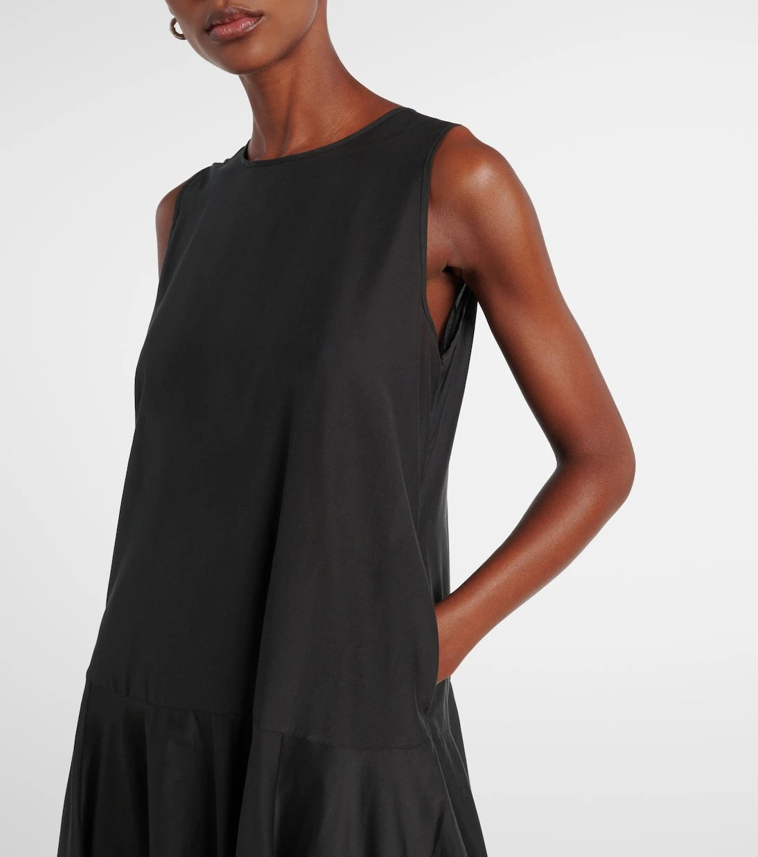 Asceno - Rita gathered cotton and silk midi dress
