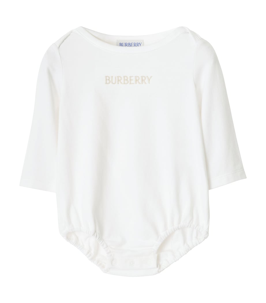Burberry Kids Stretch-Cotton Bodysuit, Dungarees and Hat Set (1-18 Months)