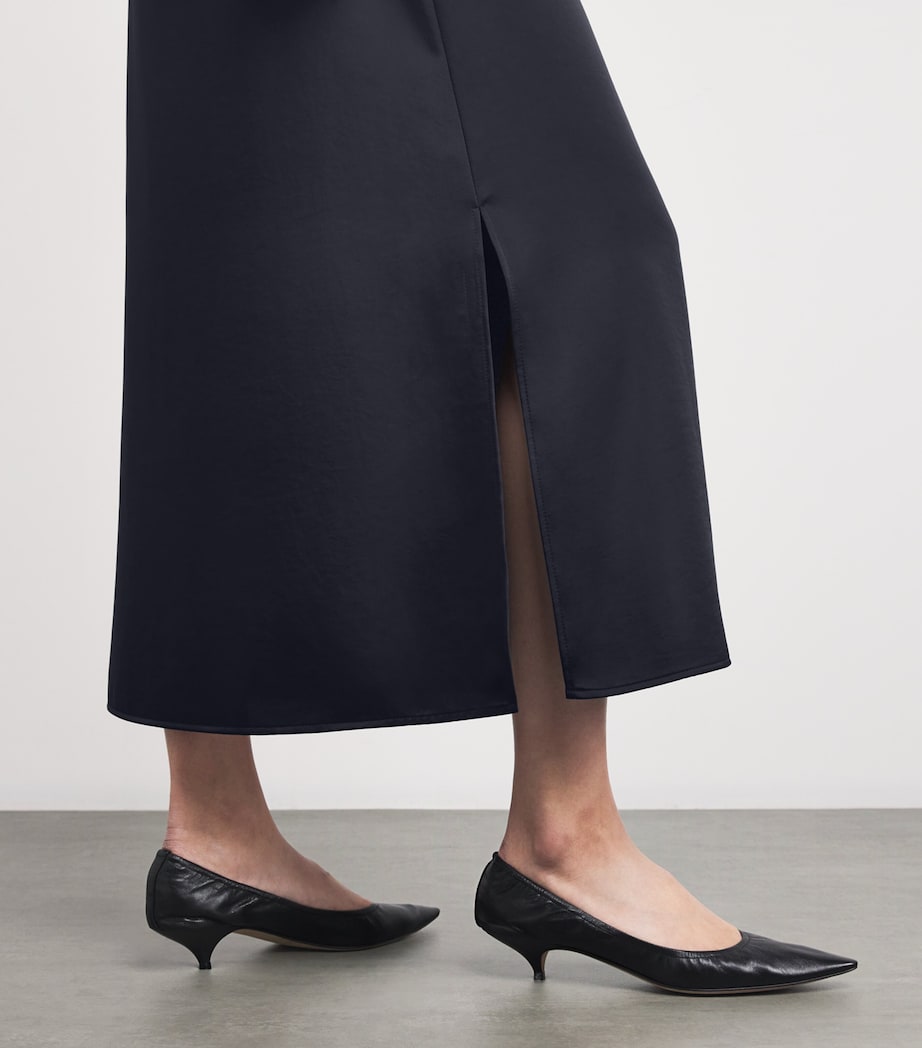Weekend Max Mara Blue Satin Midi Skirt