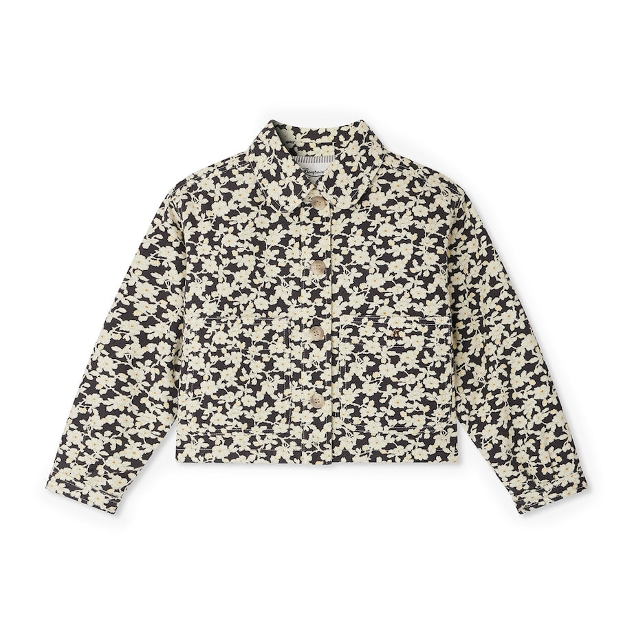 Cotton Floral Print Jacket (4-14 Years)