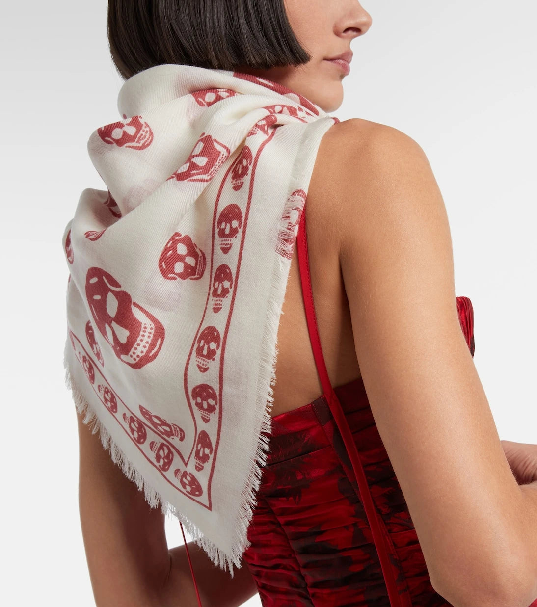 McQueen - Skull wool scarf