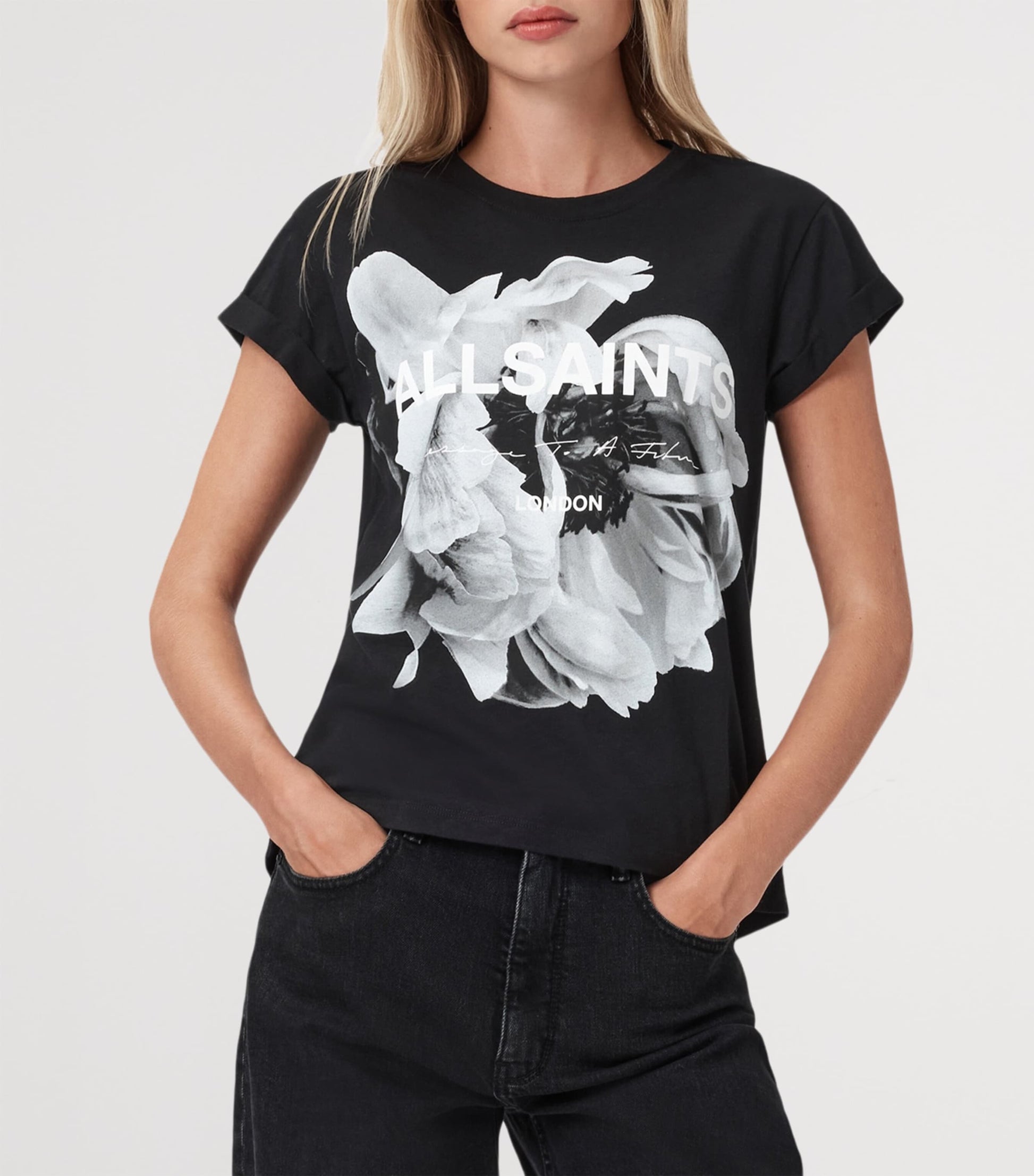 Black Organic Cotton Lena Anna T-Shirt