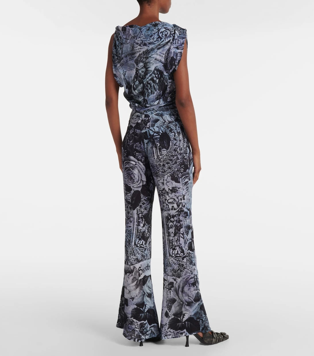 Acne Studios - Printed mid-rise flared pants