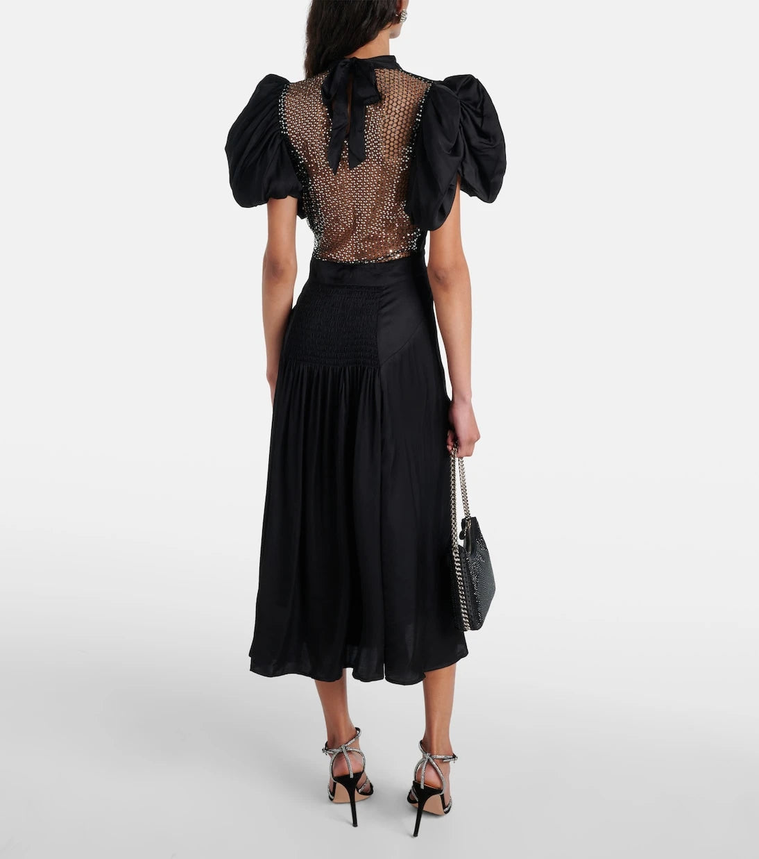 Rotate - Dawnana embellished puff-sleeve gown