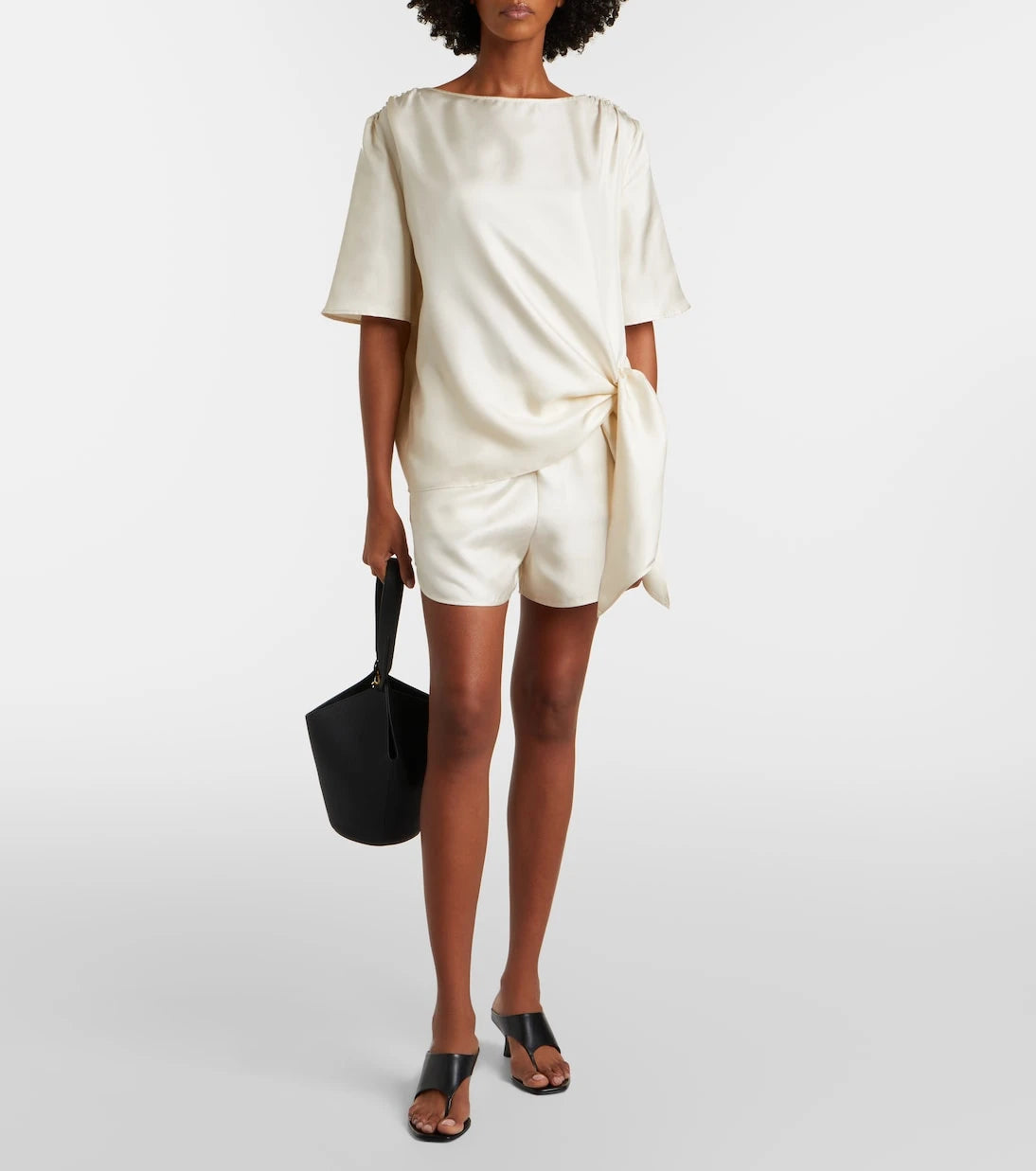 Loulou de Saison - Mano silk satin top