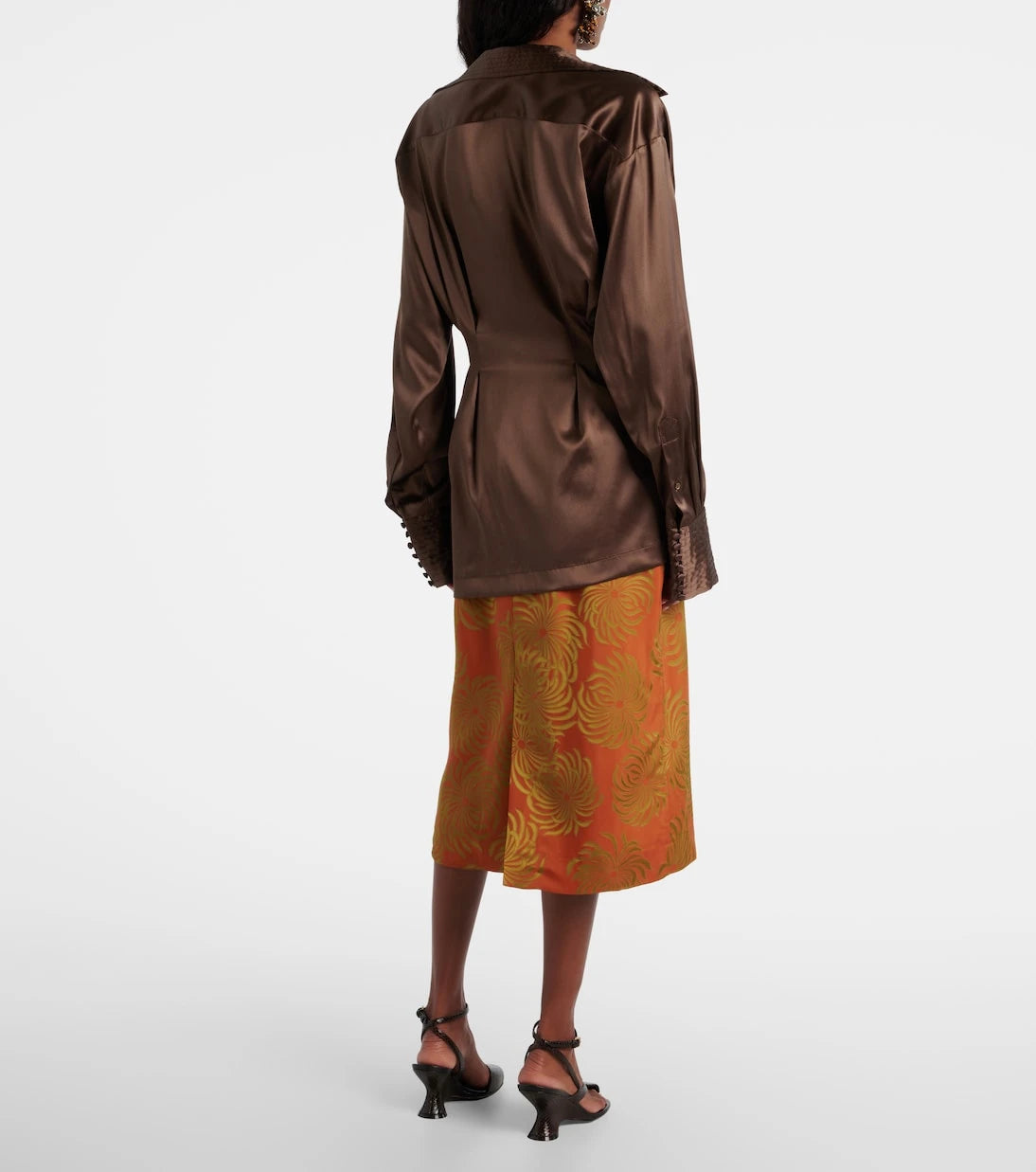 Dries Van Noten - Draped silk-blend shirt