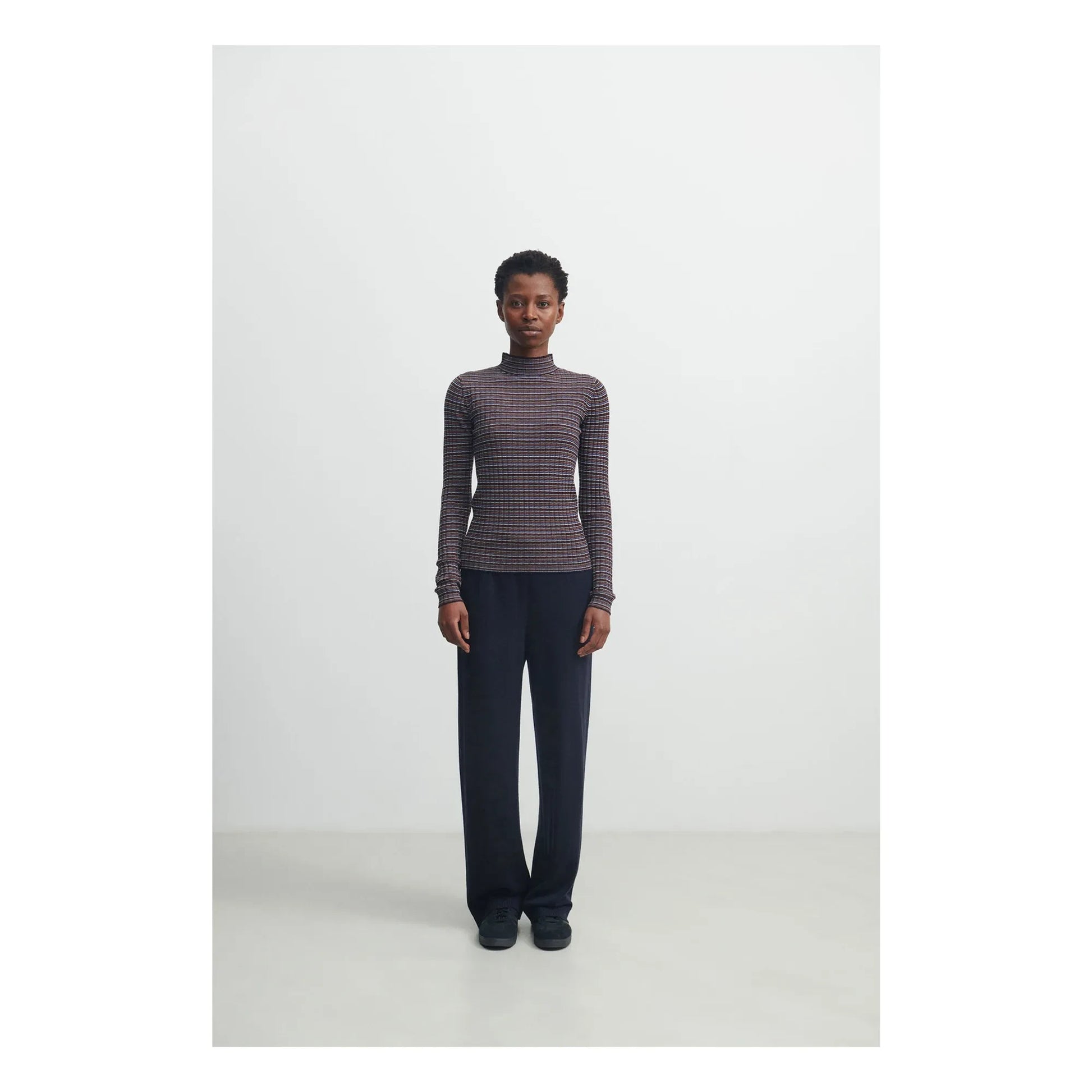 FUB - Merino Wool Trousers - Women's Collection | Navy blue