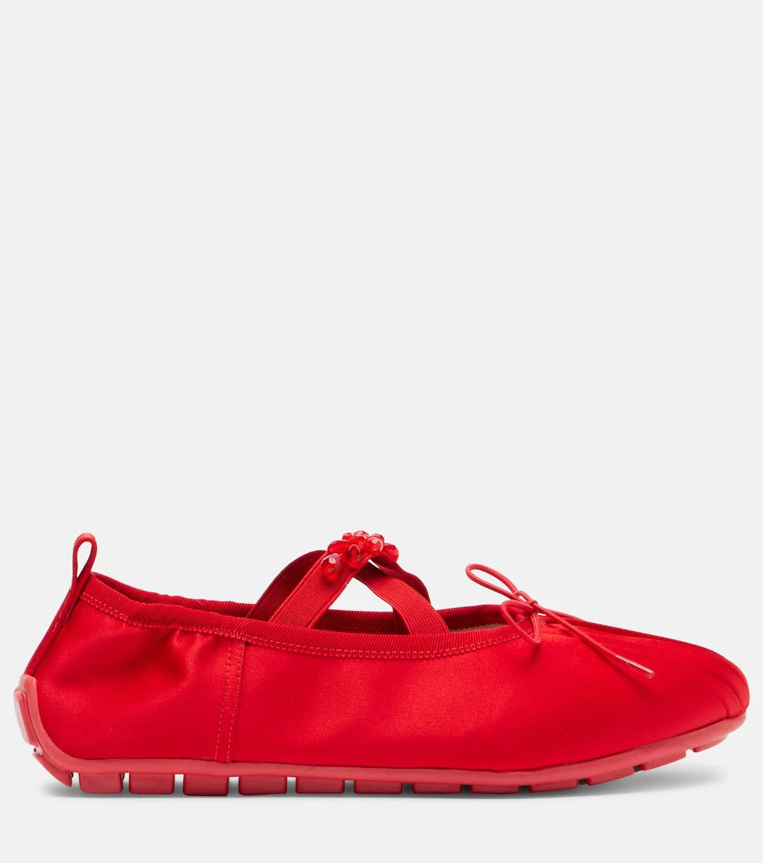 Simone Rocha - Grip işlemeli saten babetler