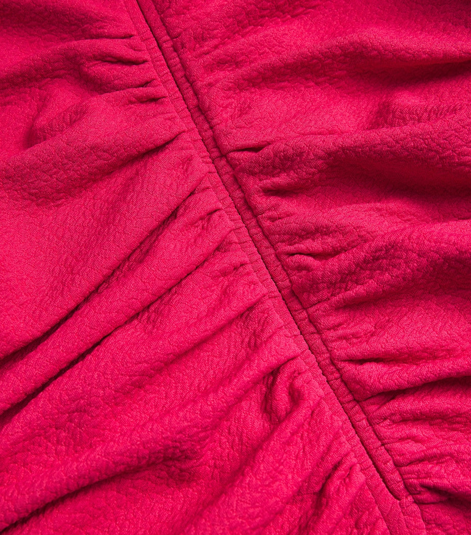 ME+EM Pink Textured Ruched Maxi Dress